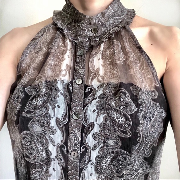 Laundry by Shelli Segal Silk Halter Top - Picture 1 of 5